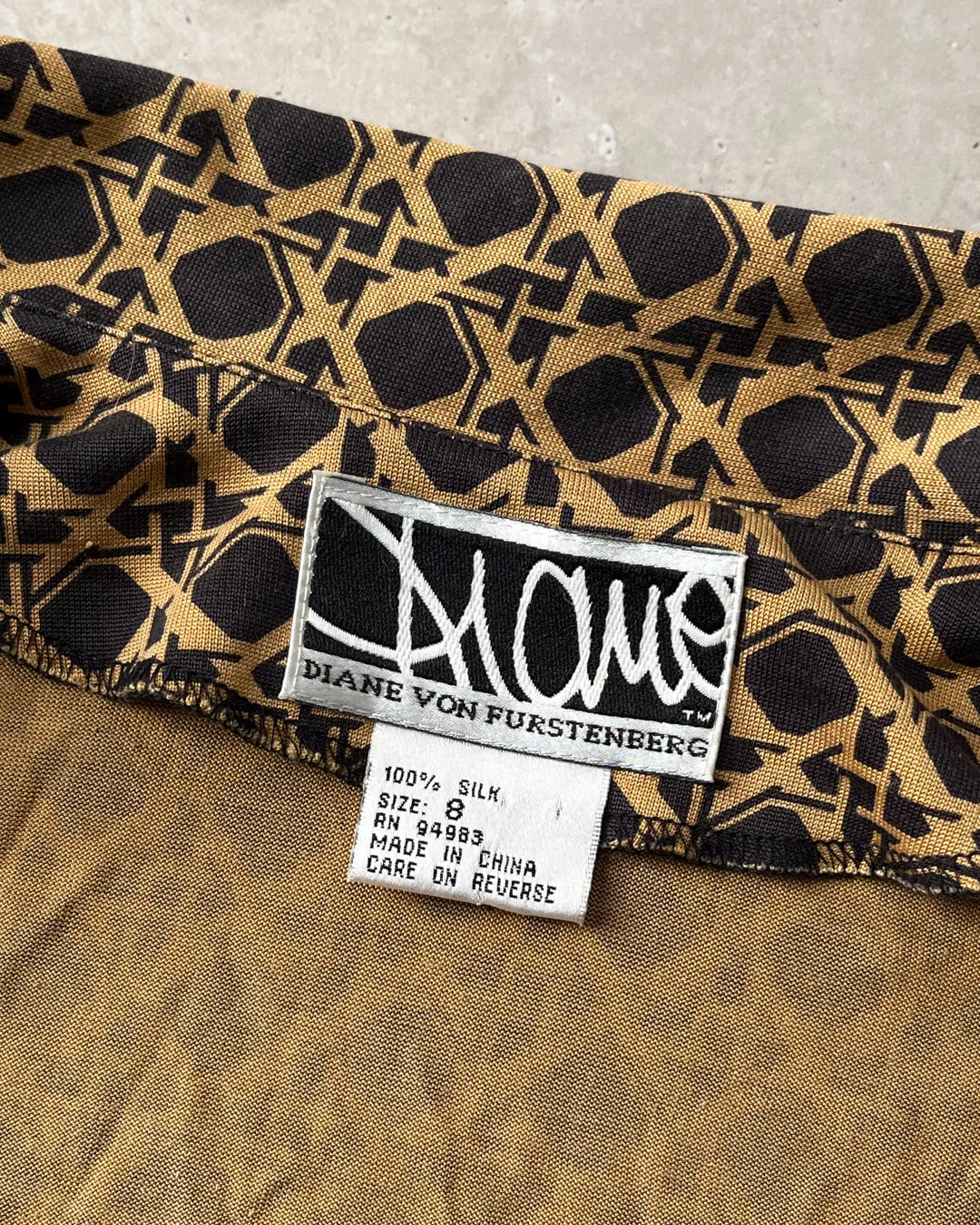 90s DVF Silk Wrap Dress | M