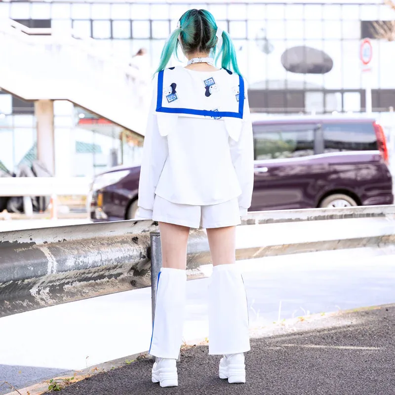 ACDC RAG x Peach Punch "Cyber Cat" sailor top