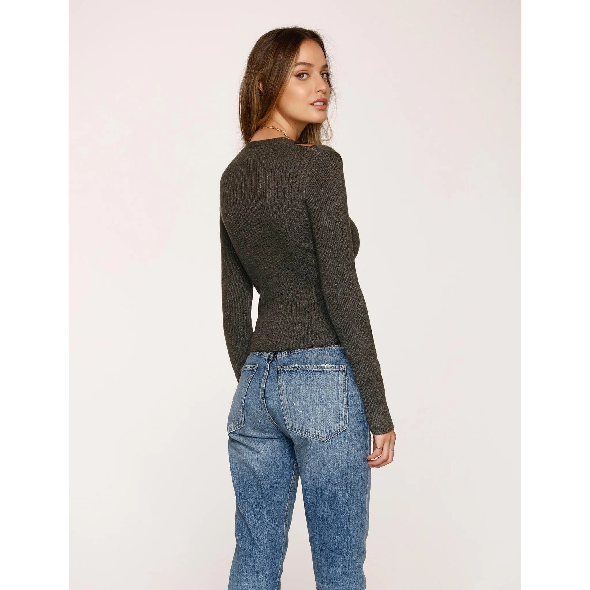 Amity Cardi Ribbed Sweater - Galaxy.