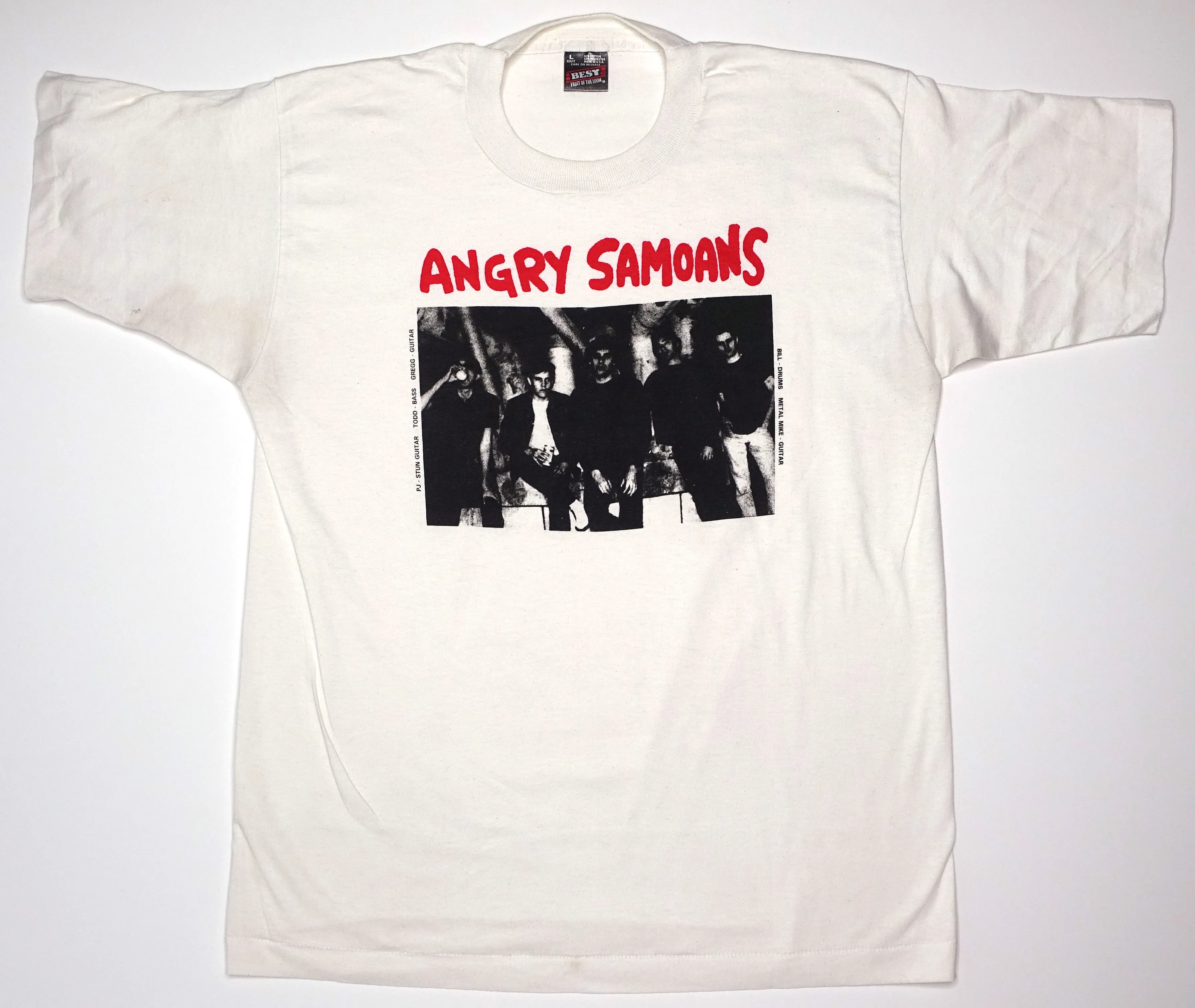 Angry Samoans – Band Portrait 90's Tour Shirt Size Large