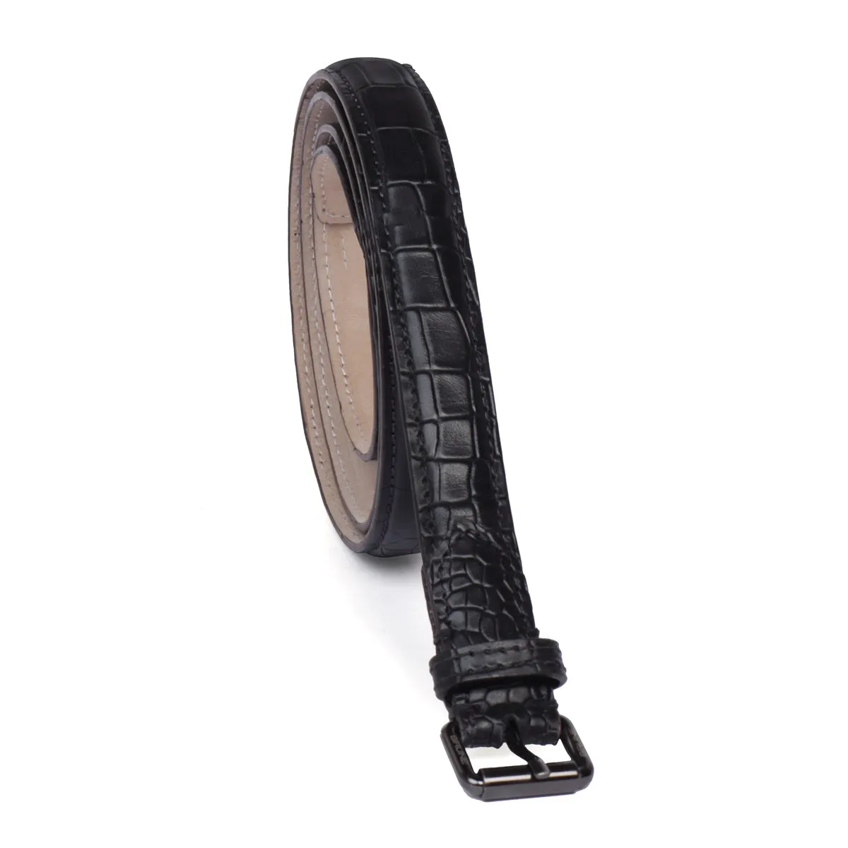 Black Antique Look Buckle Belt