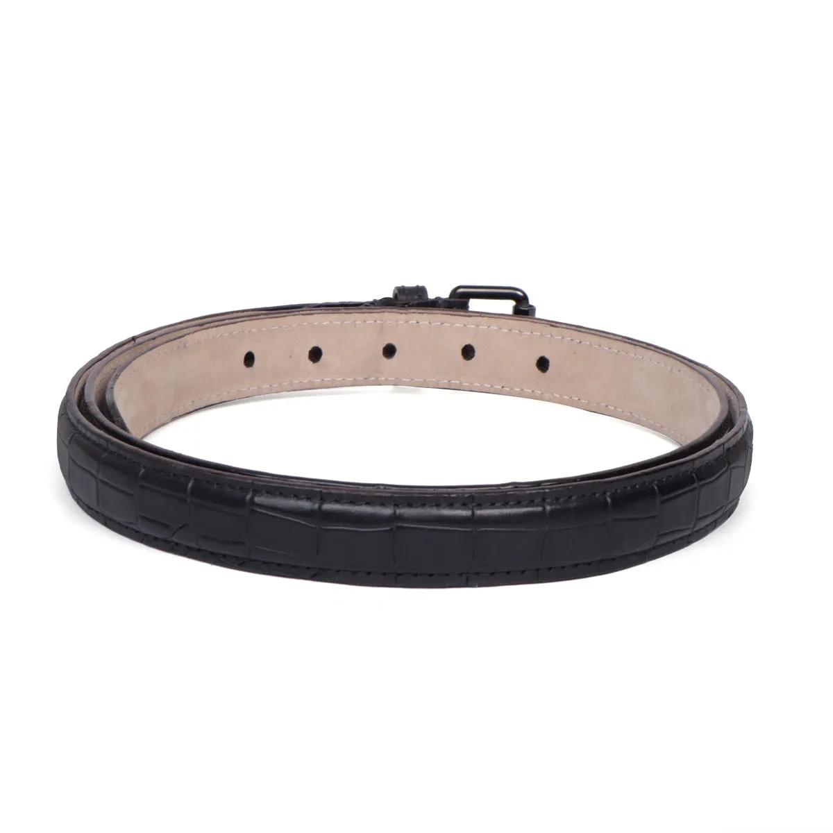 Black Antique Look Buckle Belt