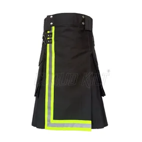 Black High Visibility Firefighter Kilt