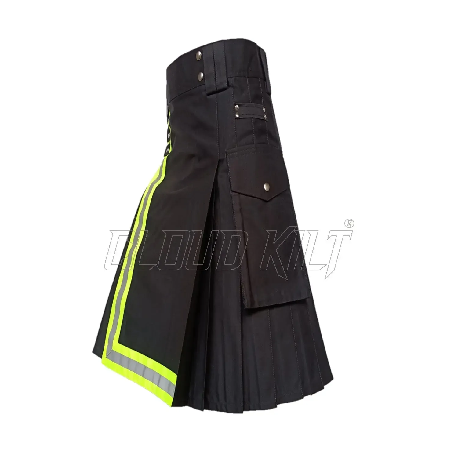 Black High Visibility Firefighter Kilt