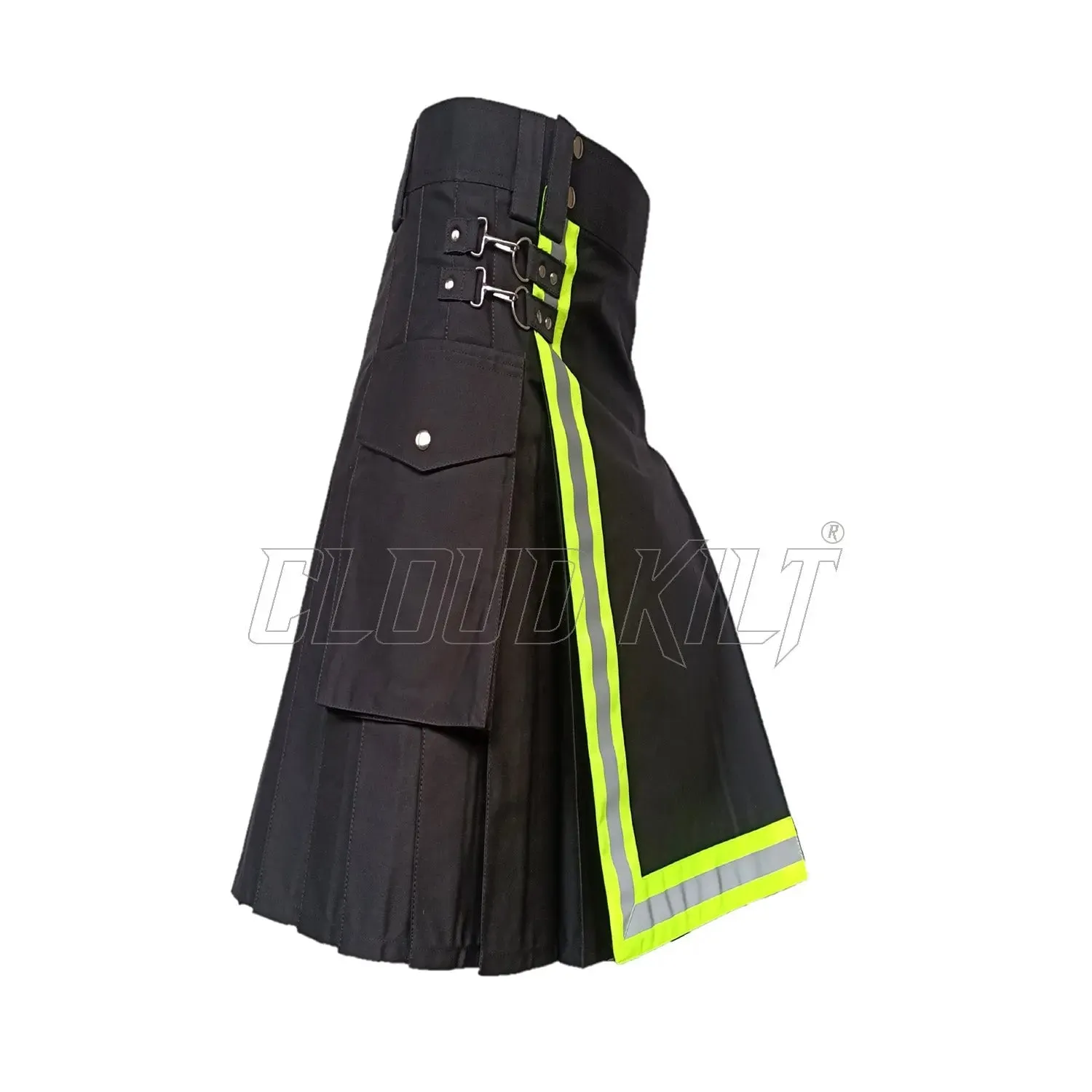 Black High Visibility Firefighter Kilt