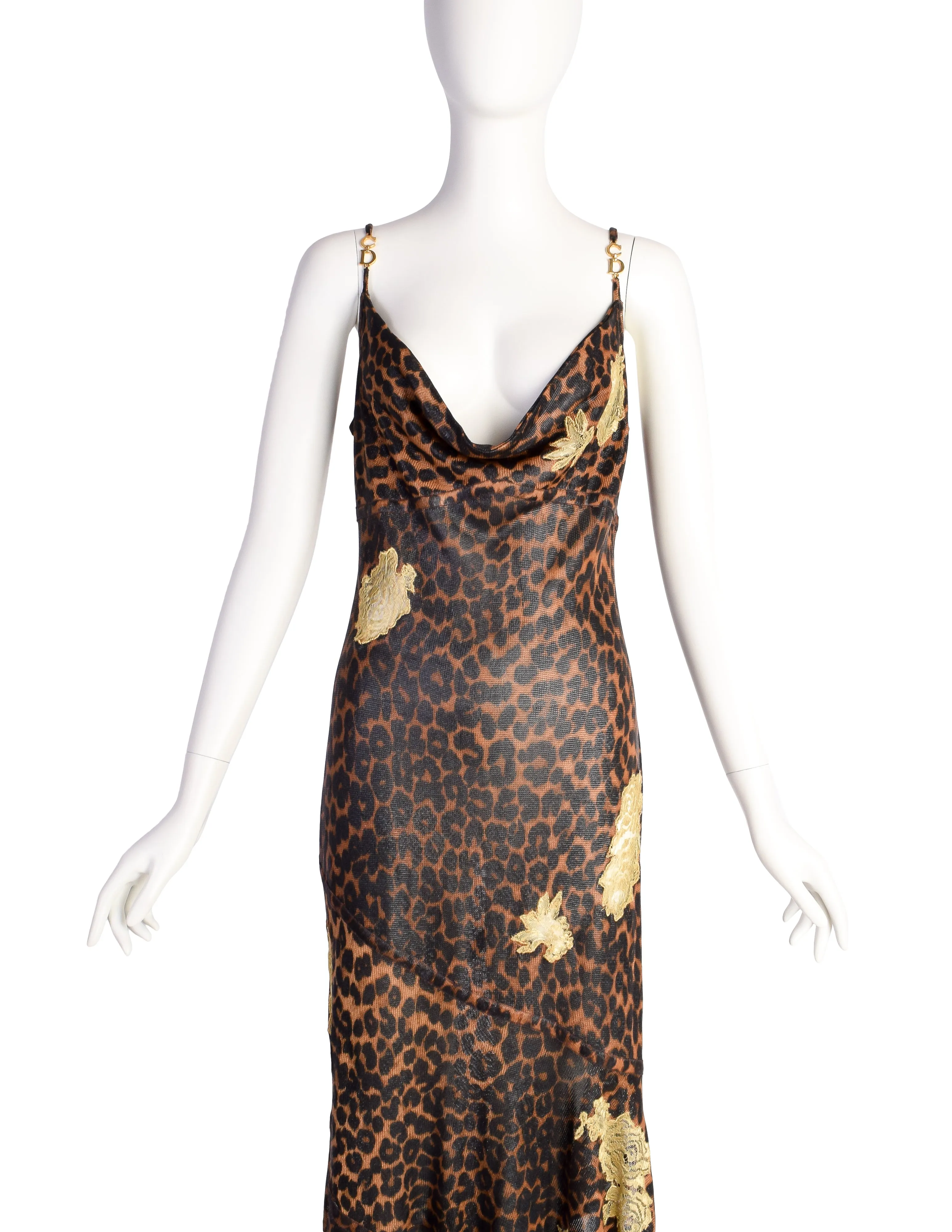 Christian Dior by John Galliano AW 2000 Iconic Leopard Lace Asymmetrical Dress