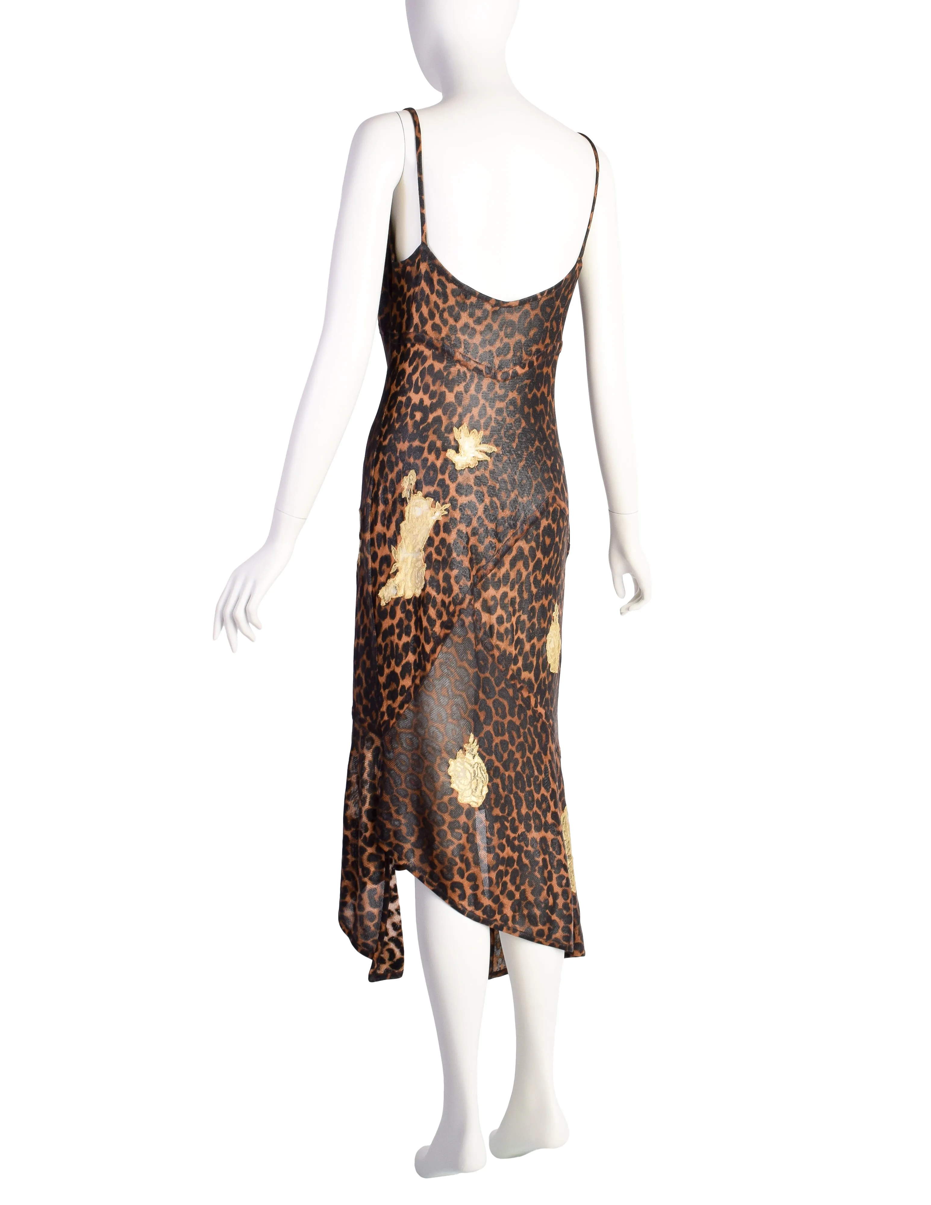 Christian Dior by John Galliano AW 2000 Iconic Leopard Lace Asymmetrical Dress