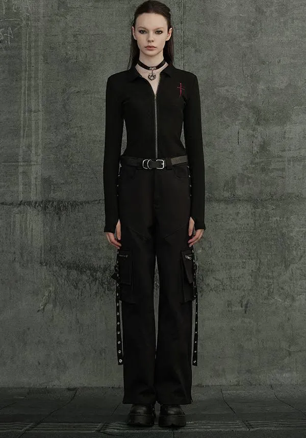 Dagger Embroidered Knit | LONG SLEEVE TOP