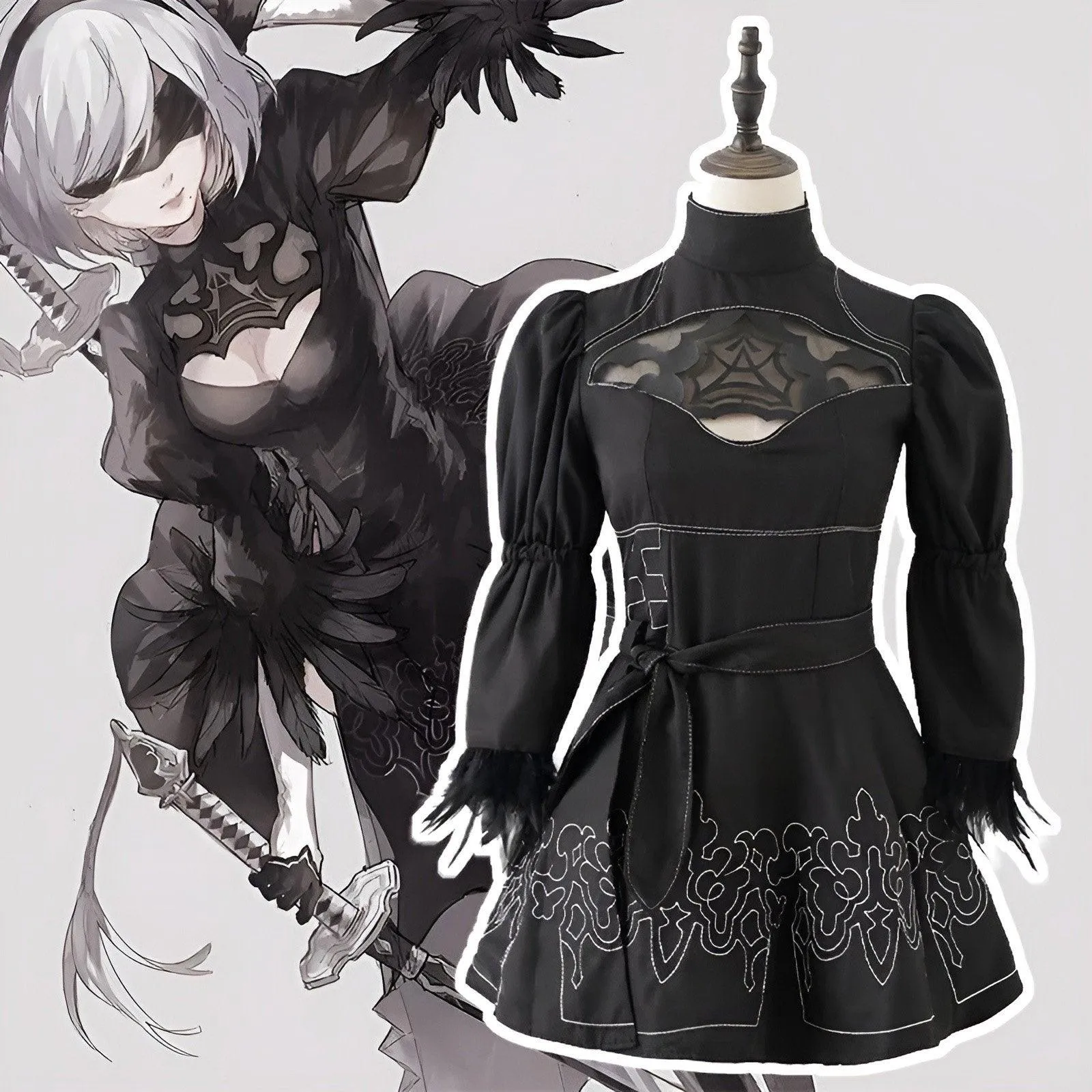 Elegant 2B Cosplay Costume from NieR: Automata