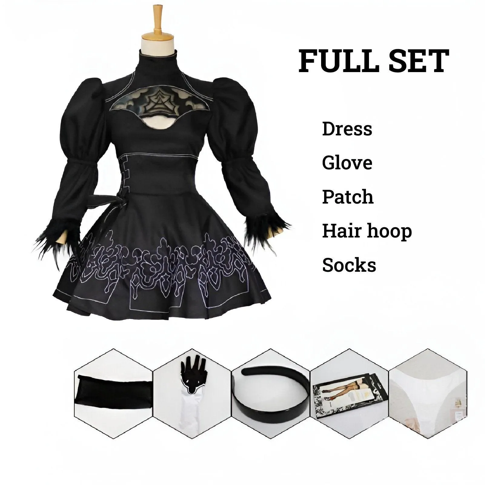 Elegant 2B Cosplay Costume from NieR: Automata