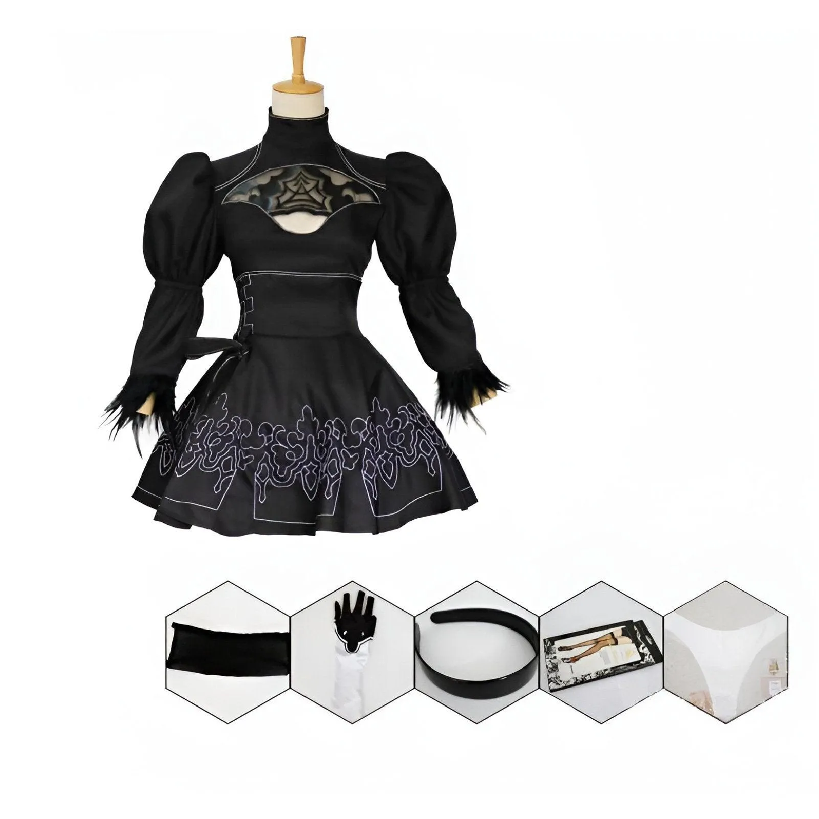 Elegant 2B Cosplay Costume from NieR: Automata