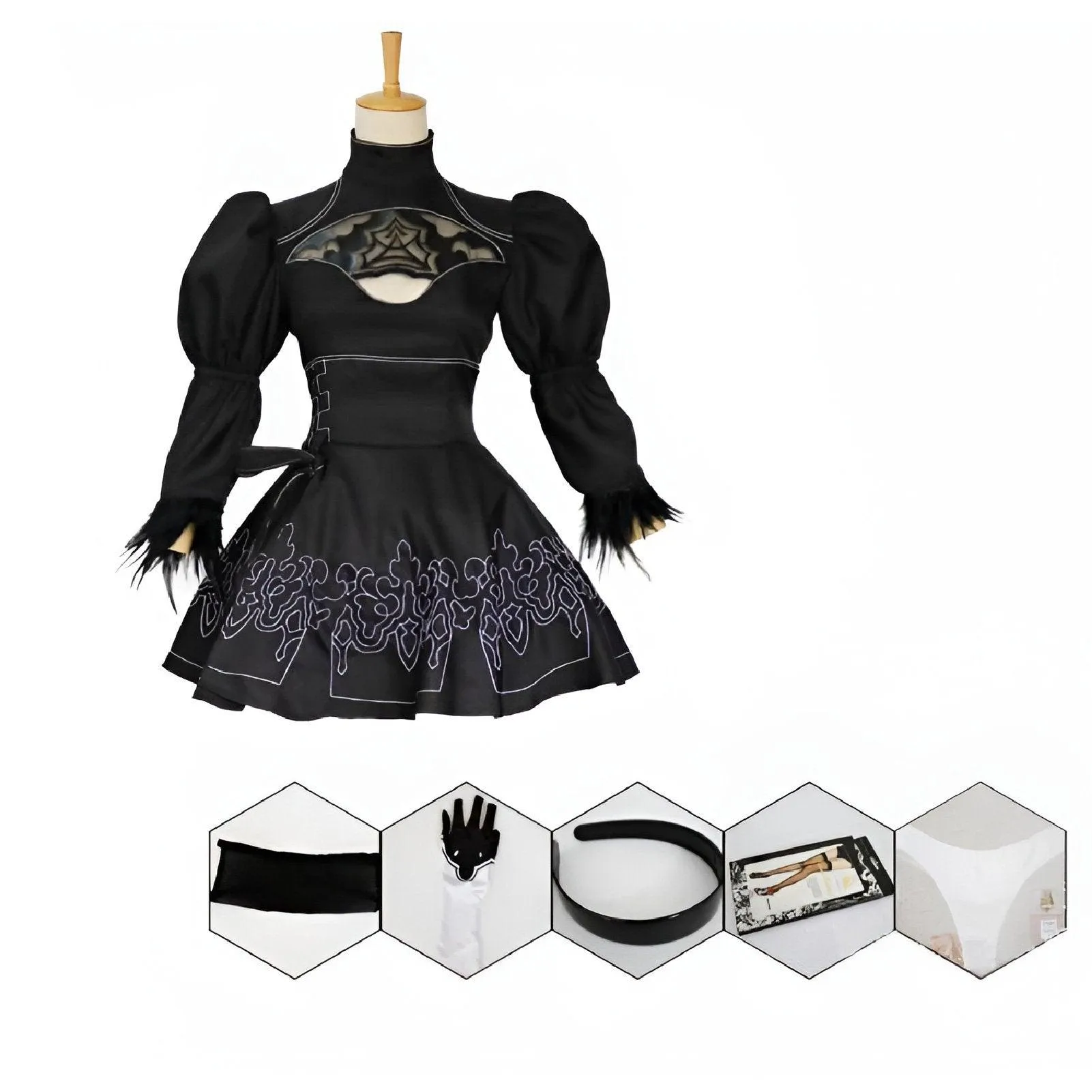 Elegant 2B Cosplay Costume from NieR: Automata