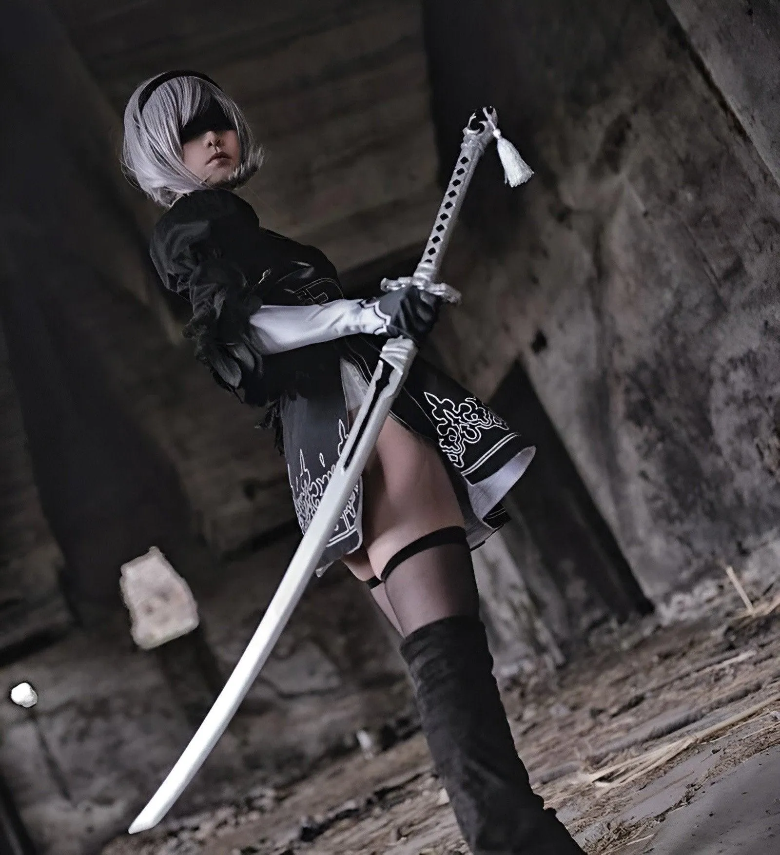 Elegant 2B Cosplay Costume from NieR: Automata