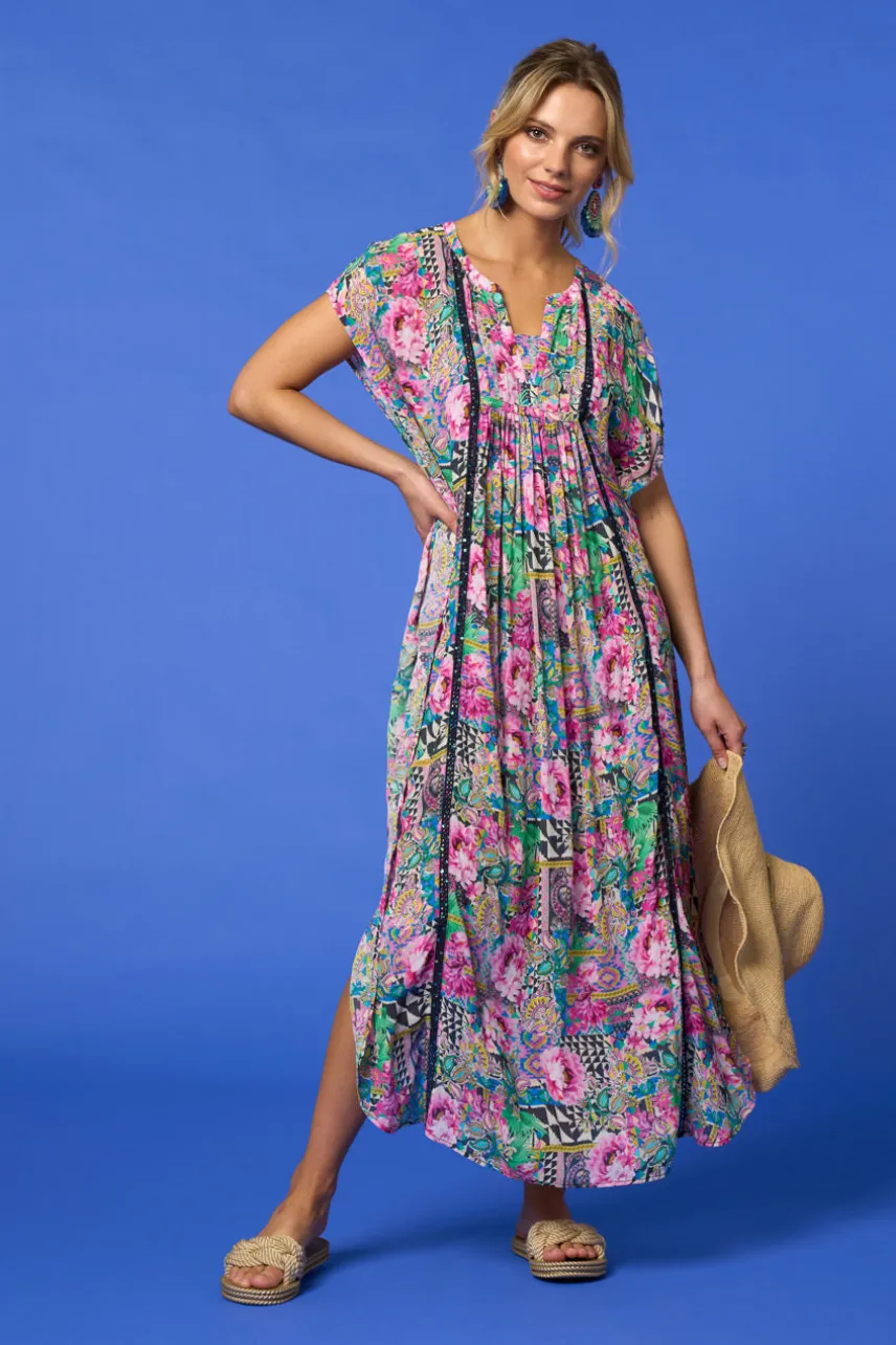 Frida Kaftan Dress in Multi