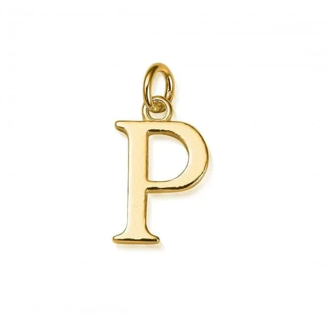 Gold Iconic Initial P Necklace GNCC4041P