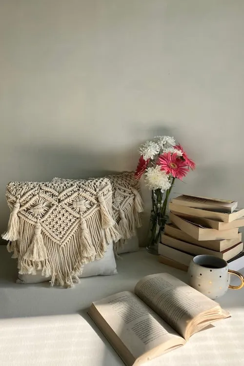 House Of Macrame "Rim-Jhim" Cushion Cover (Single Piece)