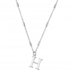 Iconic Initial H Silver Necklace SNCC4040H
