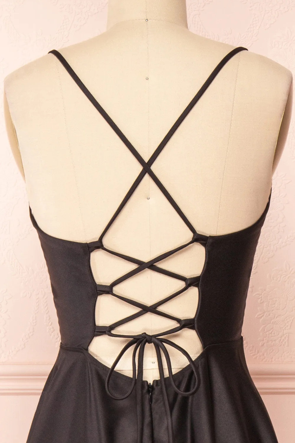Julia Black | Satin Maxi Dress w/ High Slit