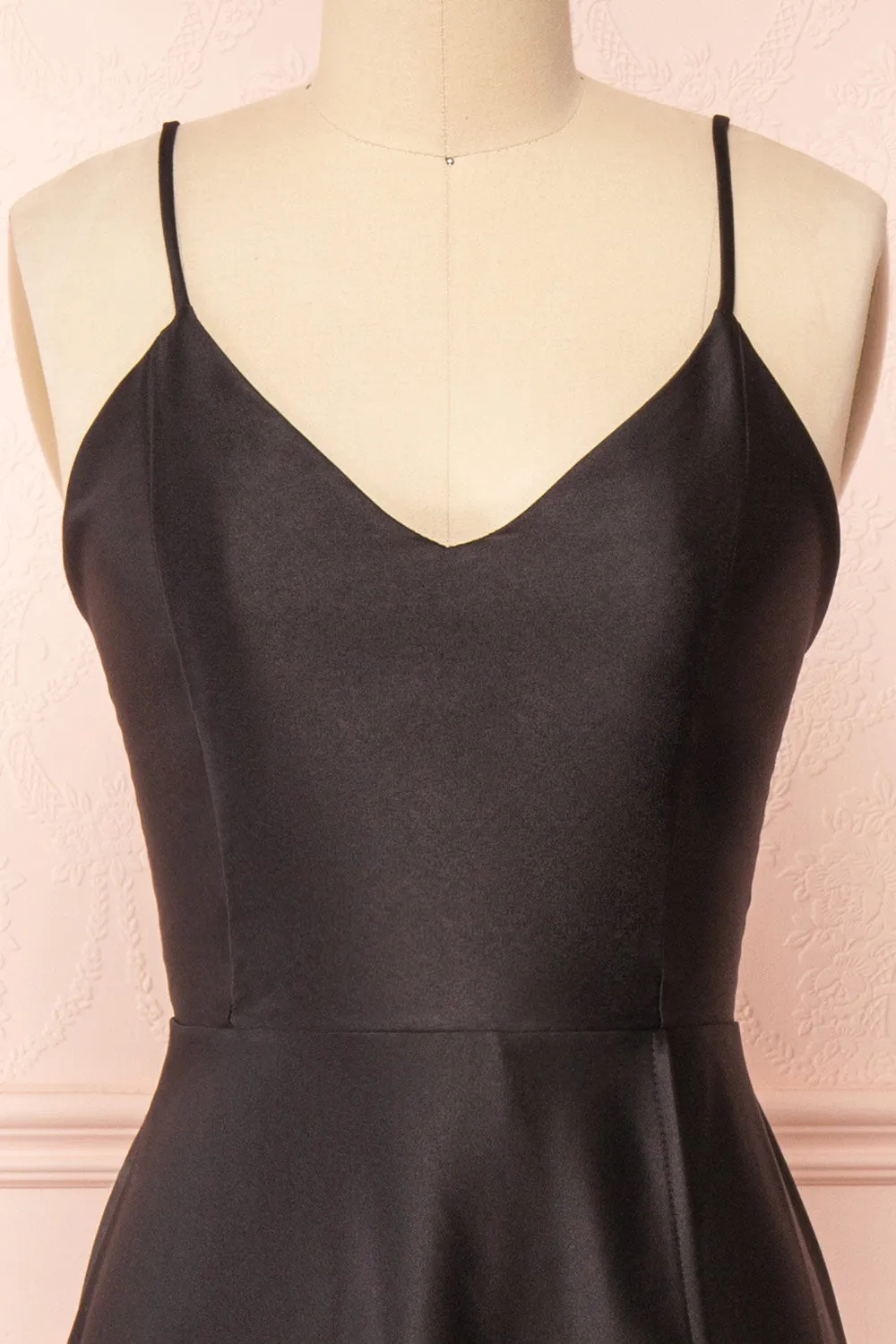Julia Black | Satin Maxi Dress w/ High Slit