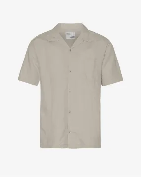 Linen Short Sleeved Shirt - Oyster Grey
