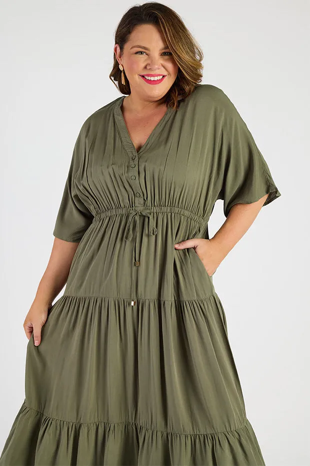 Maddie Khaki Dress
