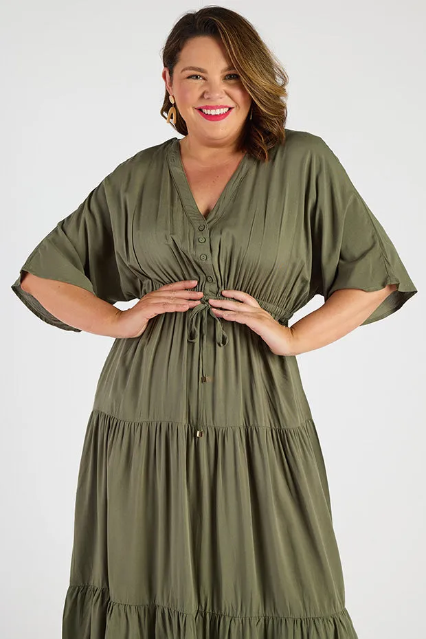 Maddie Khaki Dress