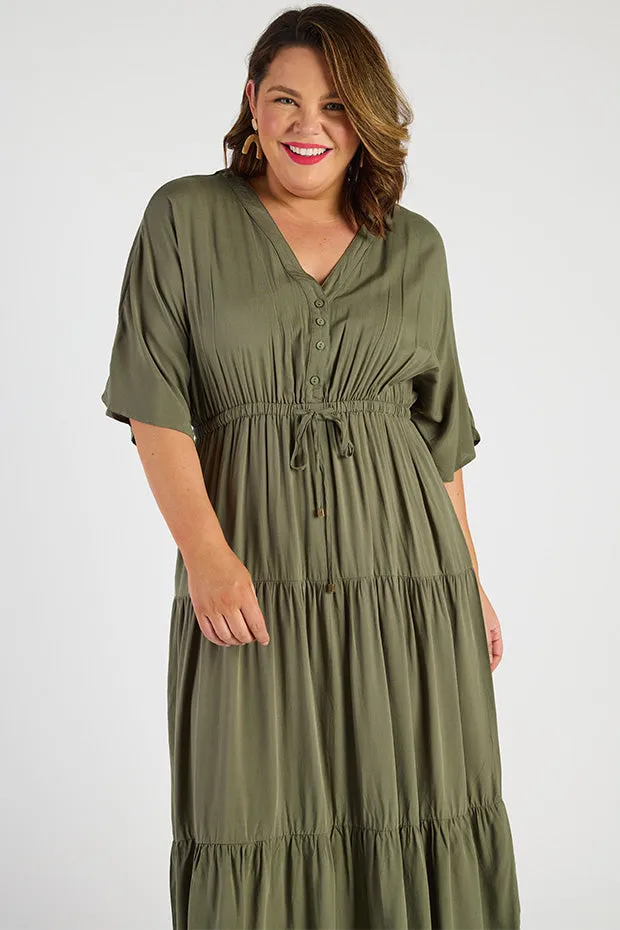 Maddie Khaki Dress