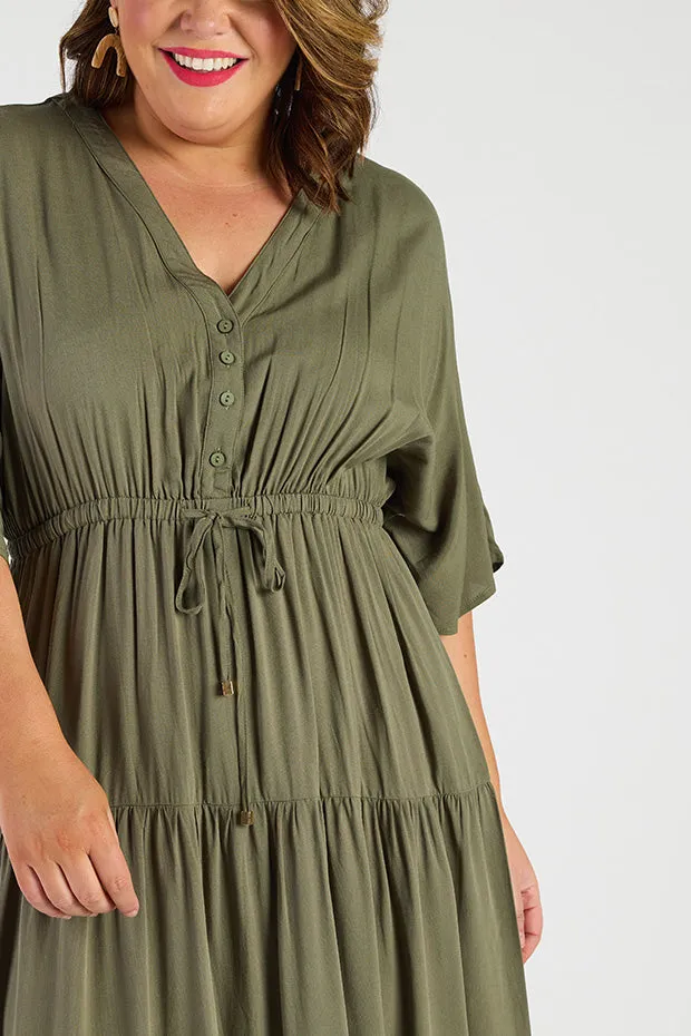 Maddie Khaki Dress