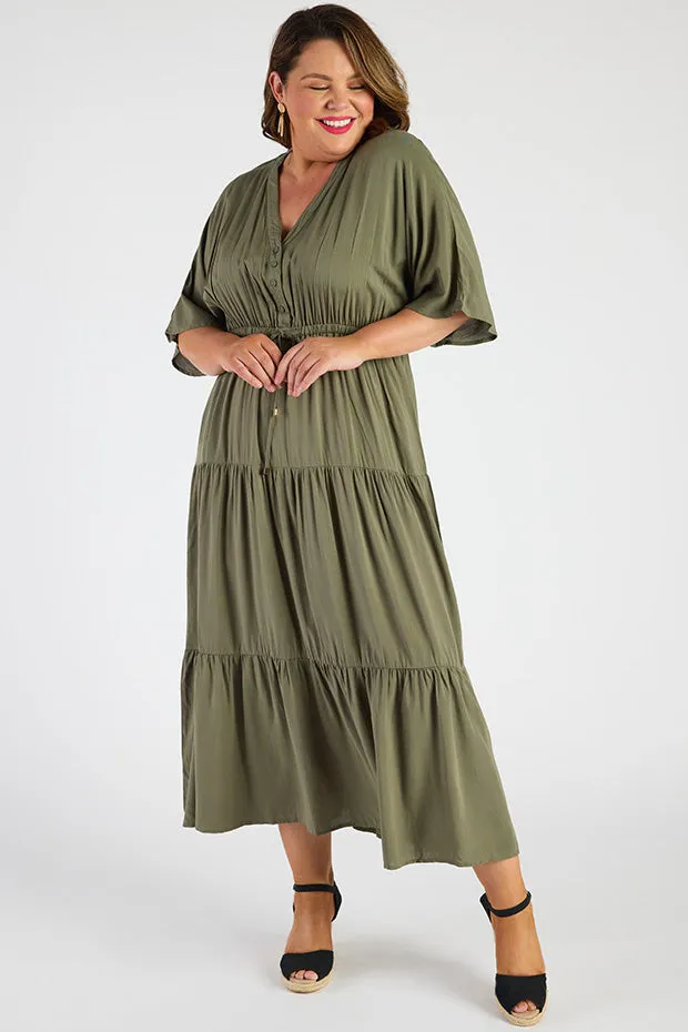 Maddie Khaki Dress