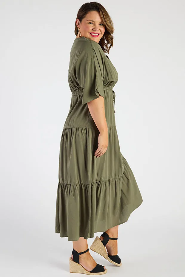 Maddie Khaki Dress
