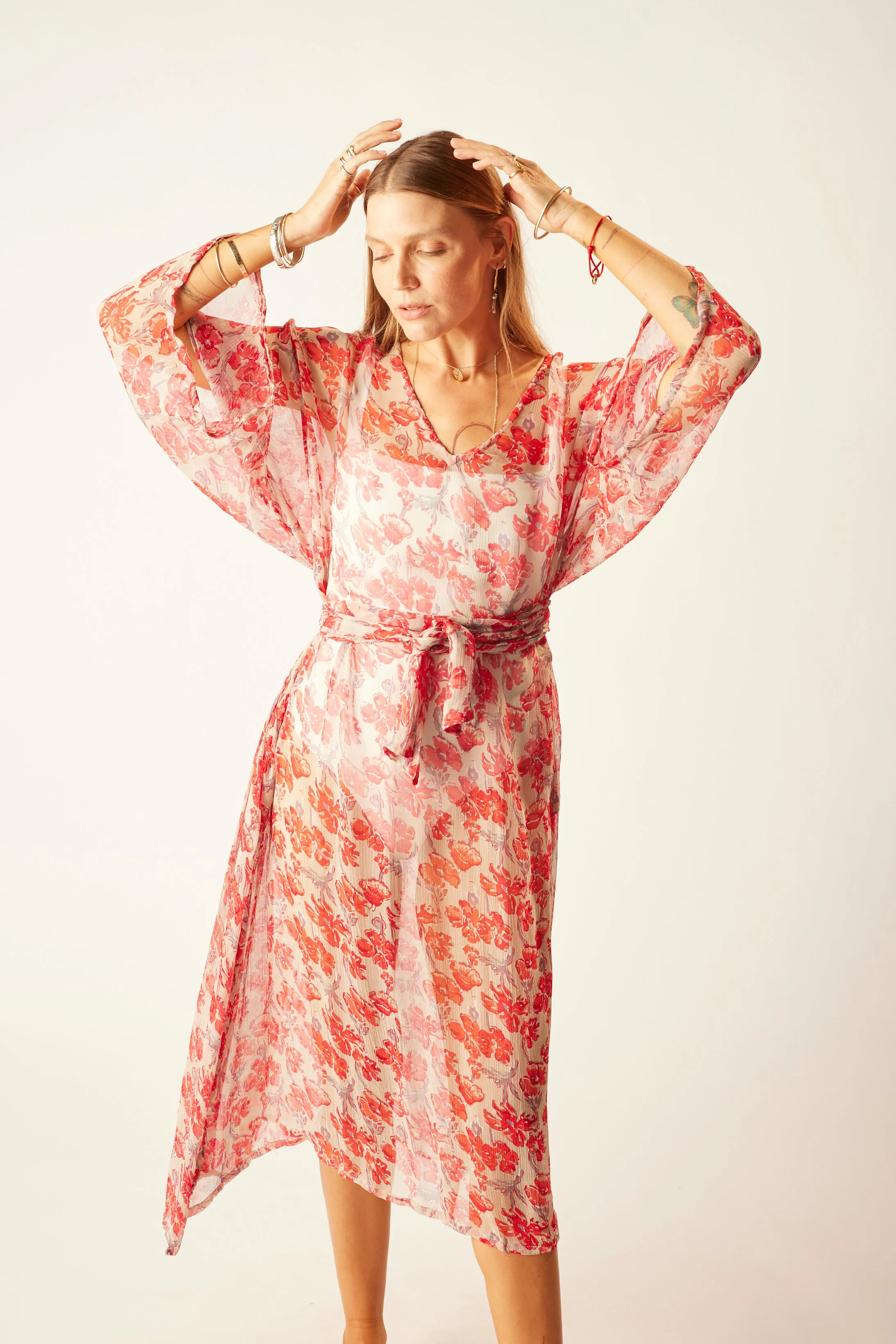 MARIN DRESS WITH SASH