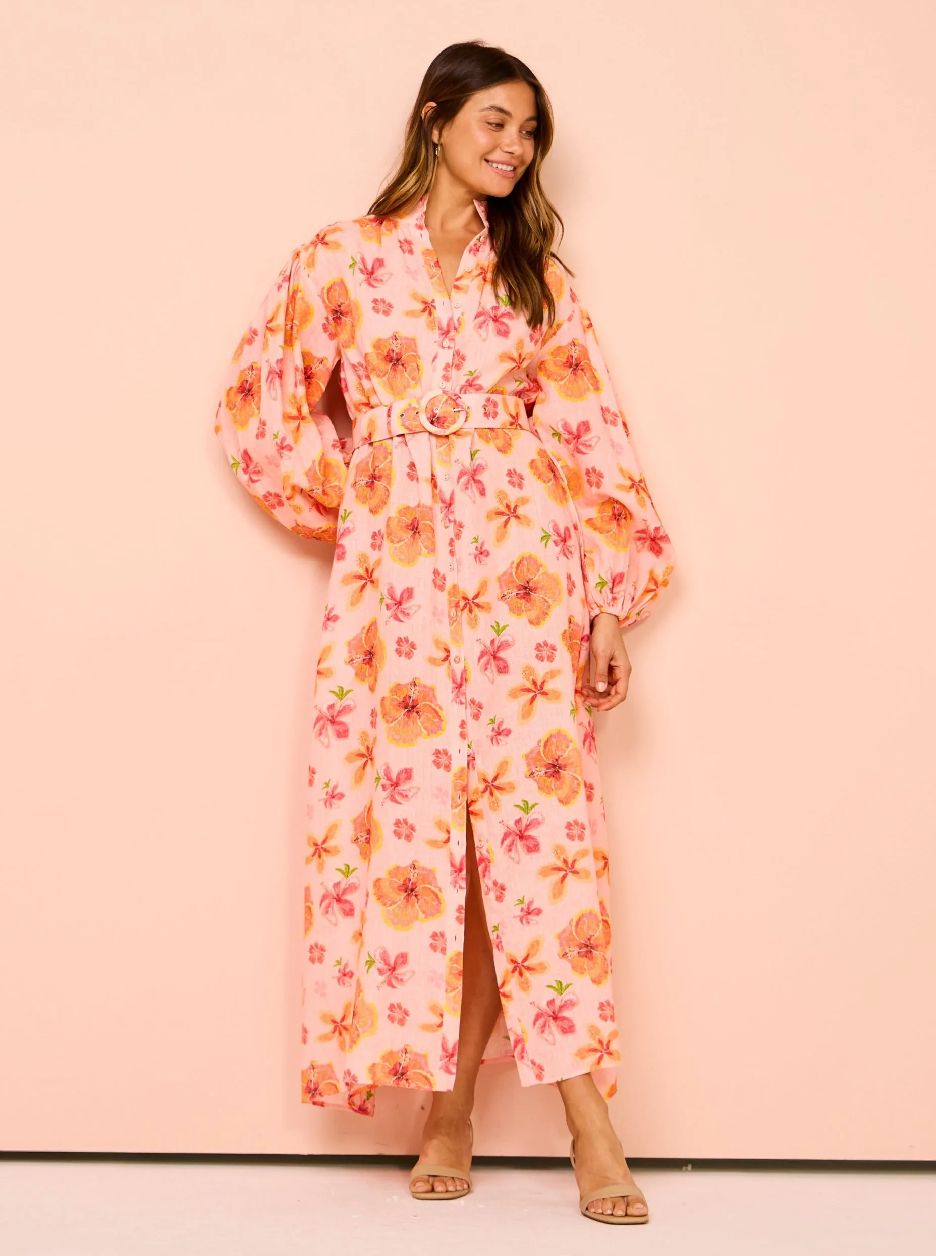 Palm Noosa Noddy Dress in Spanish Hibiscus