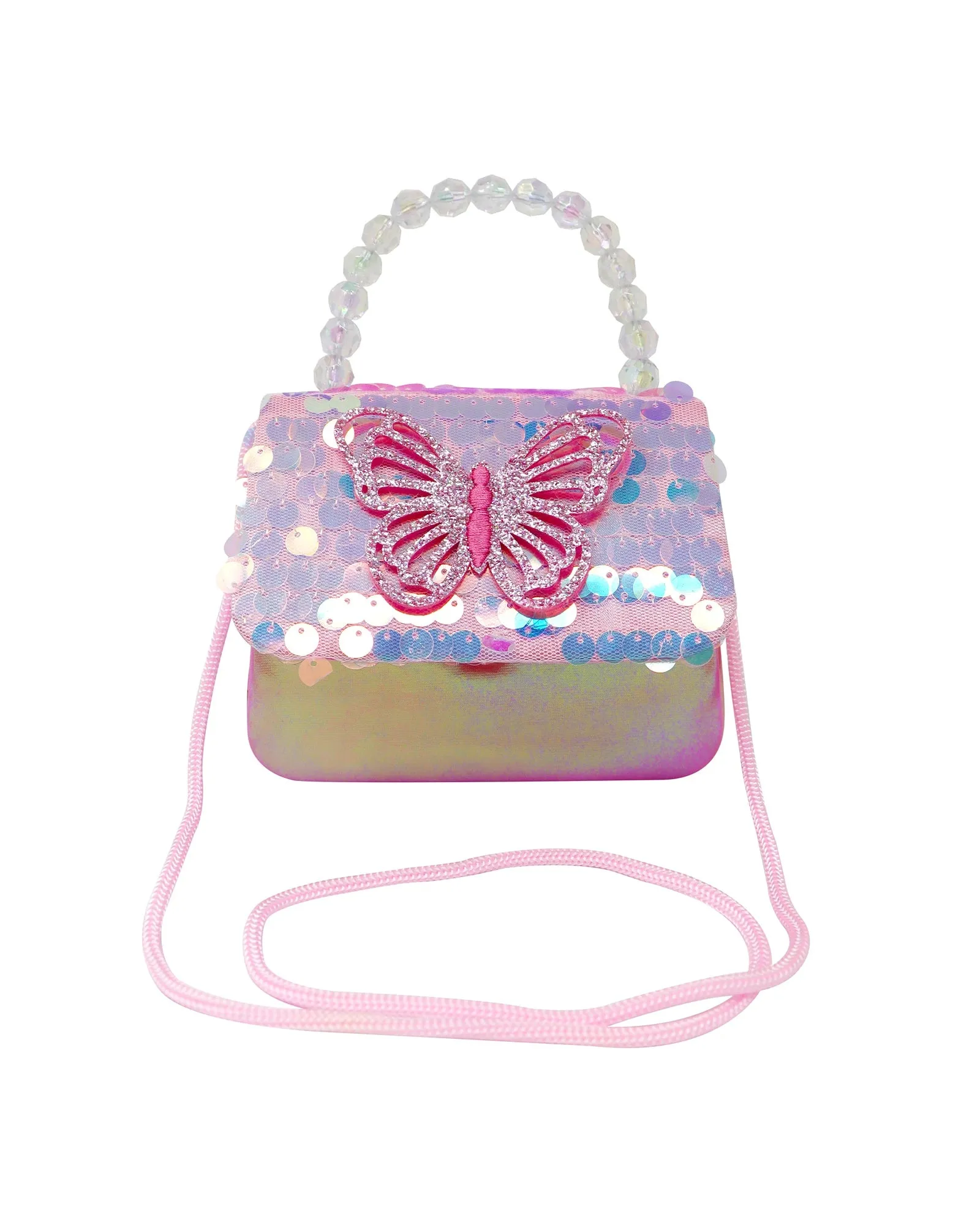 Pink Poppy Butterfly Handbag