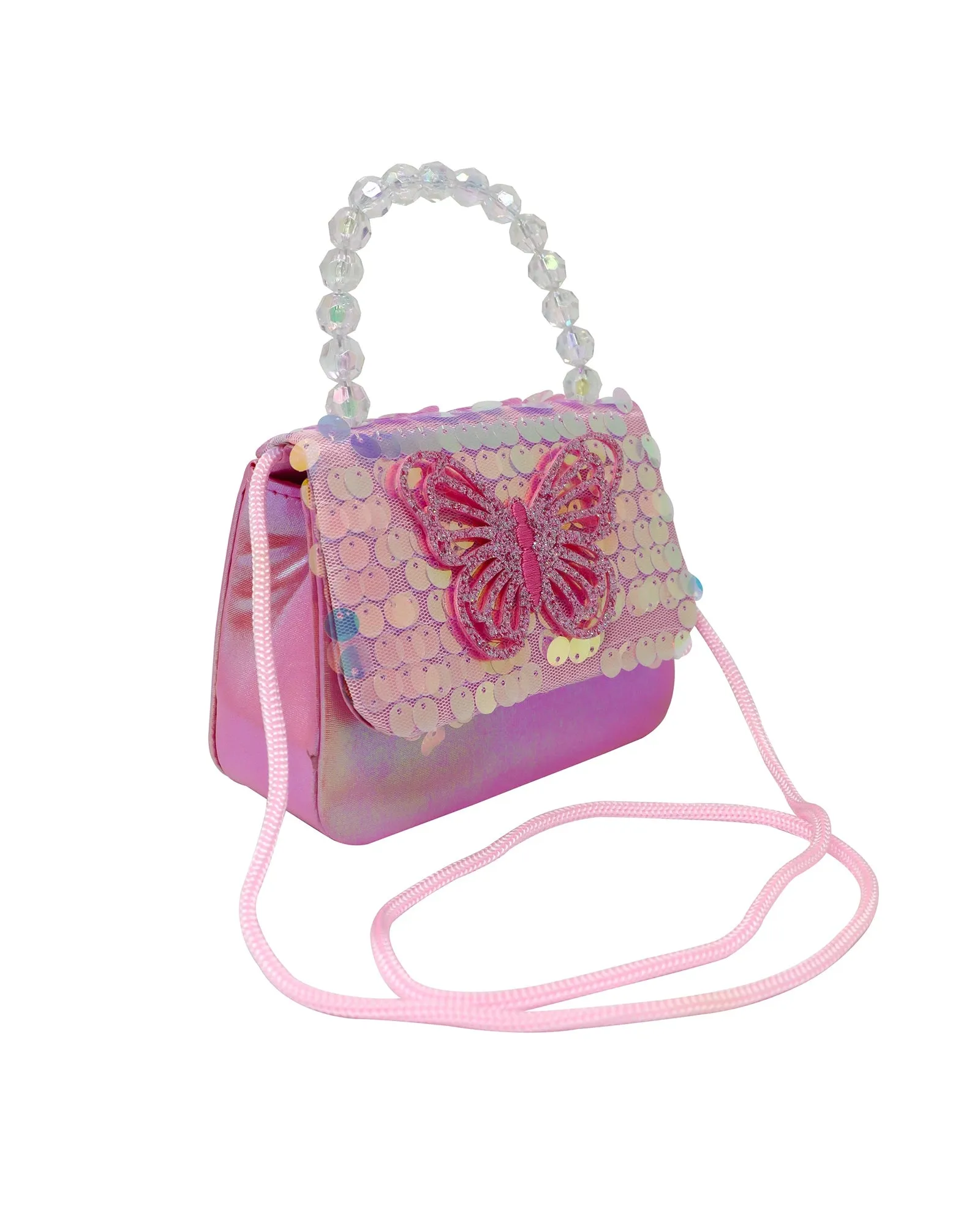 Pink Poppy Butterfly Handbag