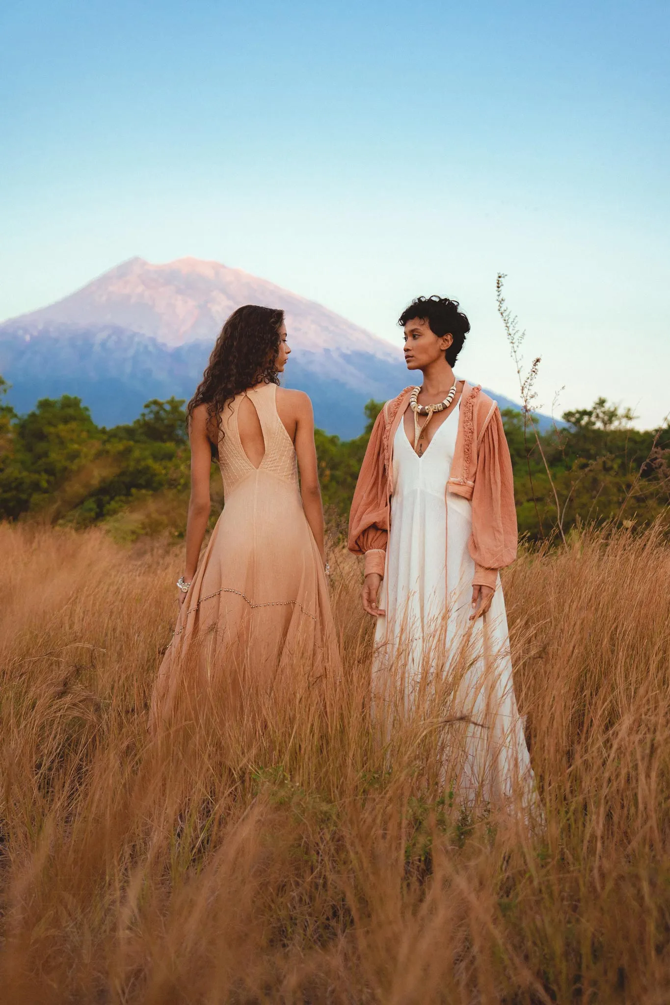 Powder Pink Bhakti Dress • Organic Cocktail Dress • Ombré Minimalist Dress