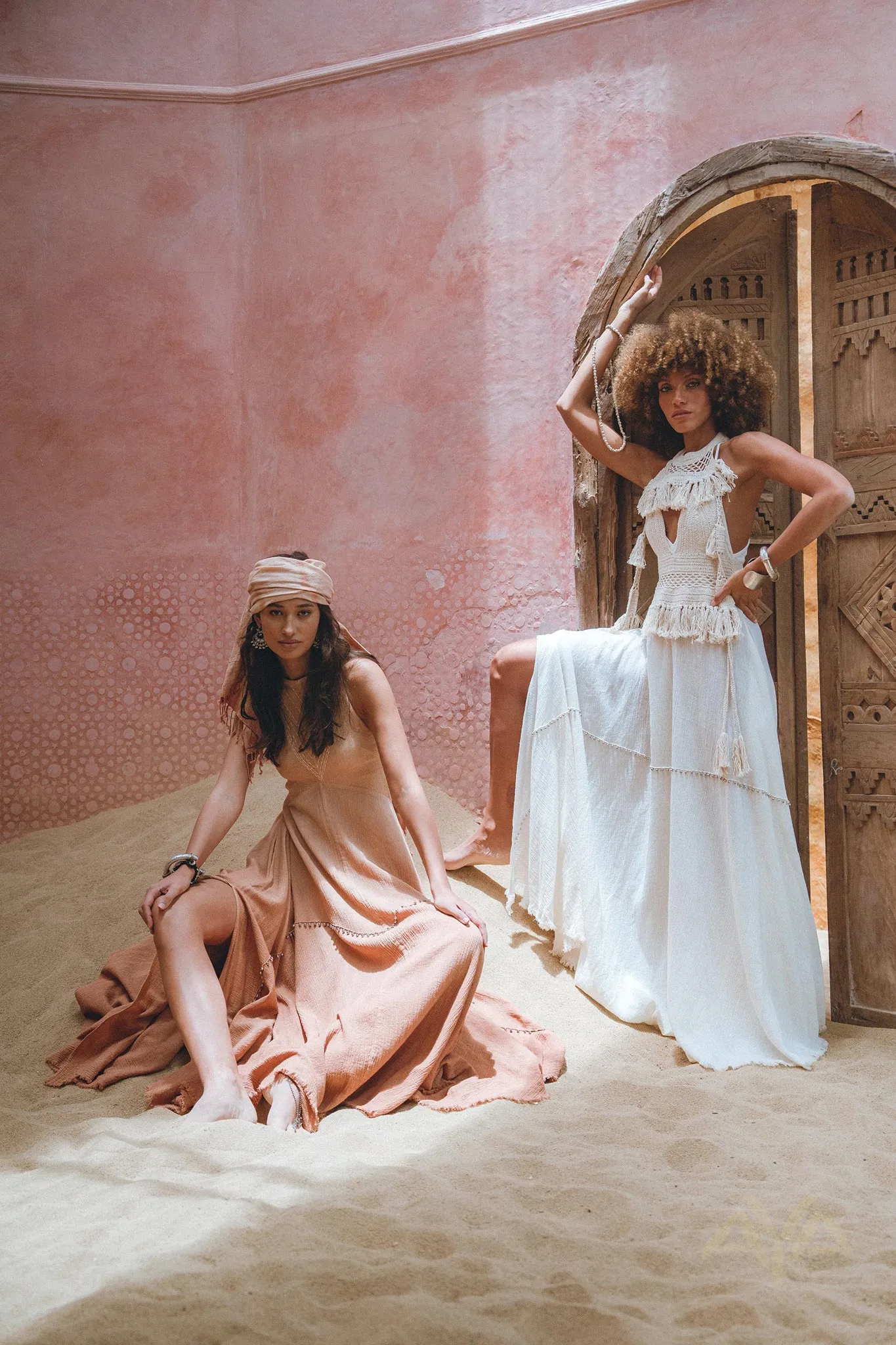 Powder Pink Bhakti Dress • Organic Cocktail Dress • Ombré Minimalist Dress
