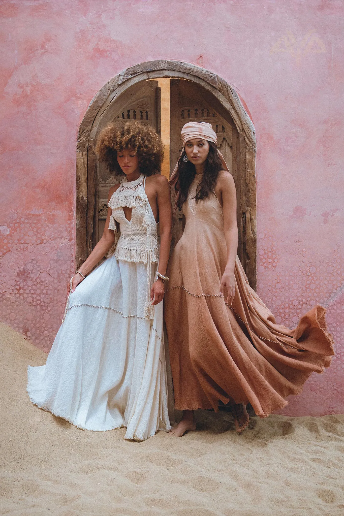 Powder Pink Bhakti Dress • Organic Cocktail Dress • Ombré Minimalist Dress