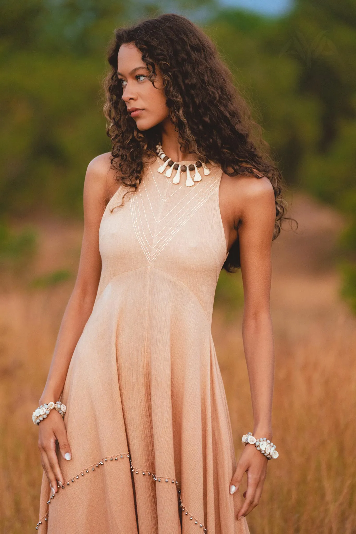 Powder Pink Bhakti Dress • Organic Cocktail Dress • Ombré Minimalist Dress