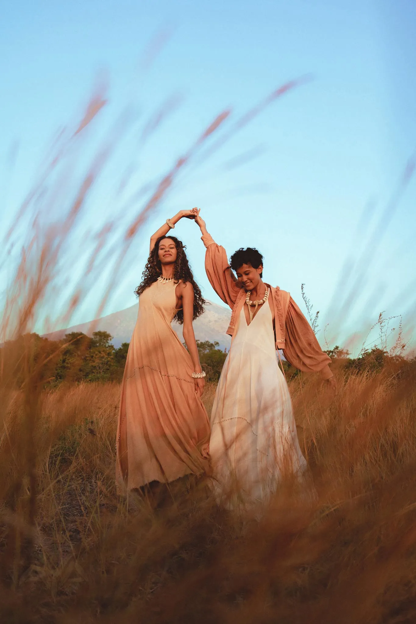 Powder Pink Bhakti Dress • Organic Cocktail Dress • Ombré Minimalist Dress