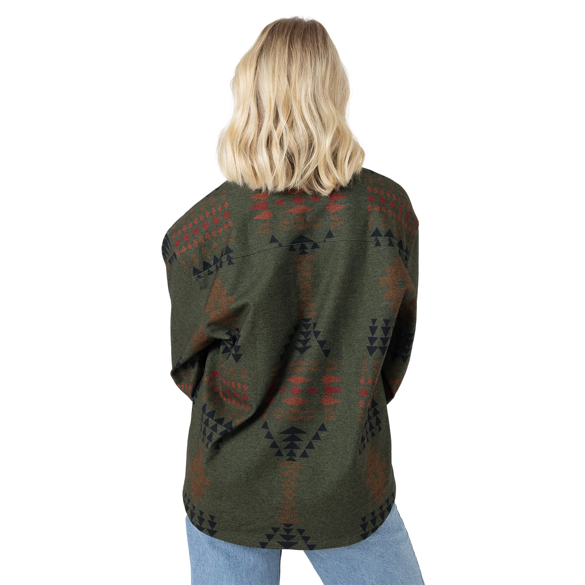 Printed Shacket - Aztec