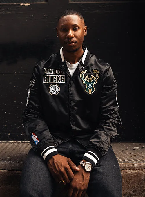 Pro Standard Retro Classic Milwaukee Bucks Satin Jacket