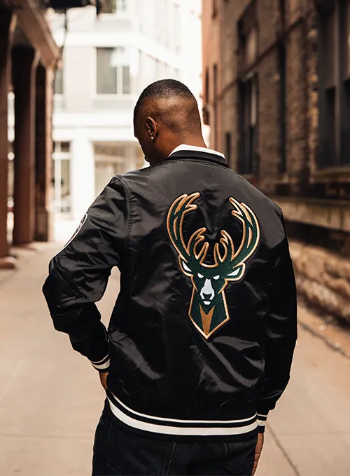 Pro Standard Retro Classic Milwaukee Bucks Satin Jacket