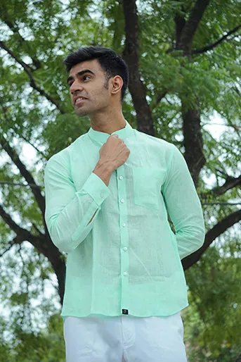 Pure Linen Regular Fit Solid Shirt