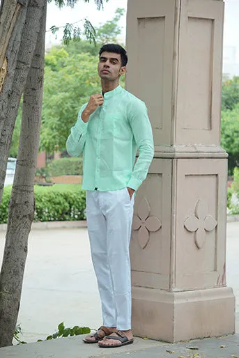 Pure Linen Regular Fit Solid Shirt