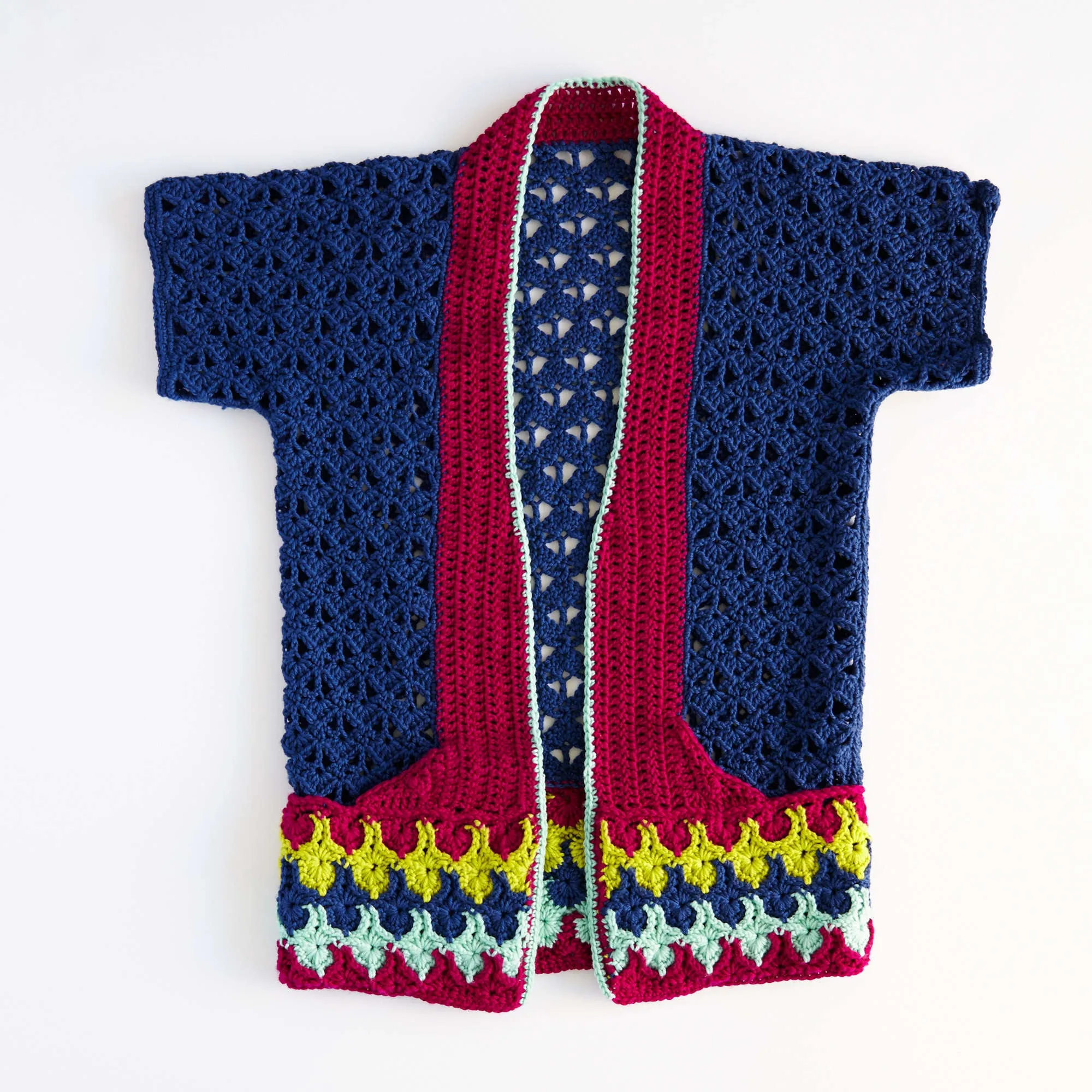 Red Heart Crochet Bohemian Chic Color Cardi