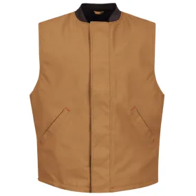 Red Kap Men's VD22 Blended Duck Insulated Vest with Moisture-Wicking Quilted Lining, Stain-Resistant Finish, Snap Closure, and Pockets | Sizes S-5XL