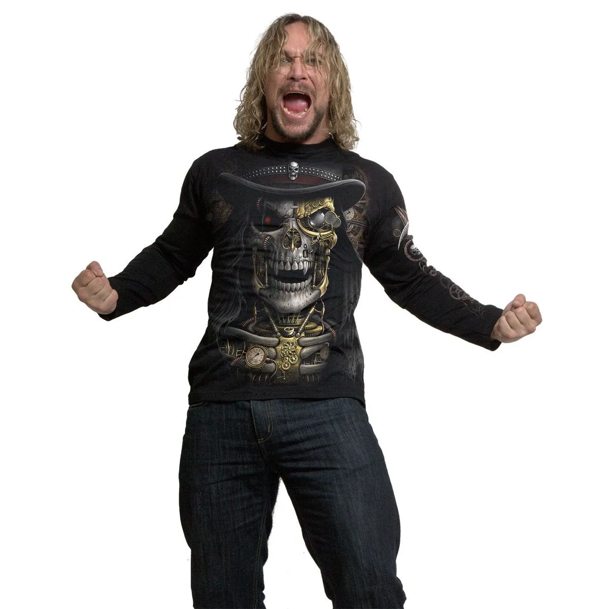 STEAM PUNK REAPER - Longsleeve T-Shirt Black