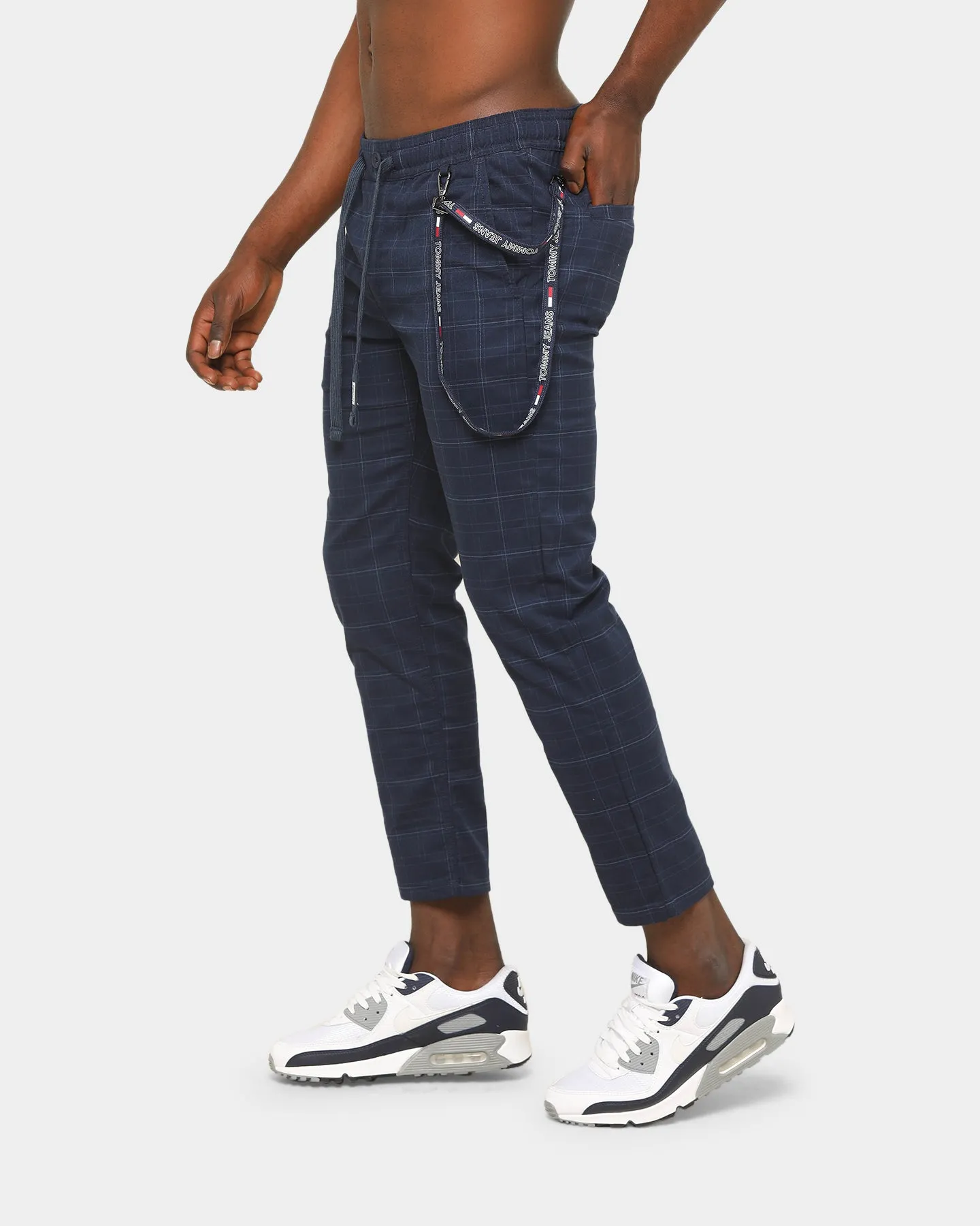 Tommy Jeans Men's TJM Scanton Check Trackpant Twilight Navy