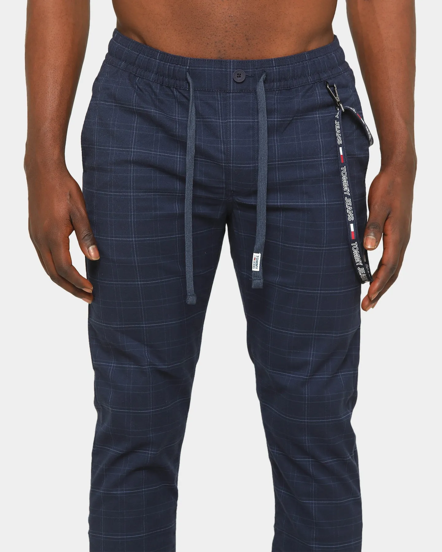 Tommy Jeans Men's TJM Scanton Check Trackpant Twilight Navy