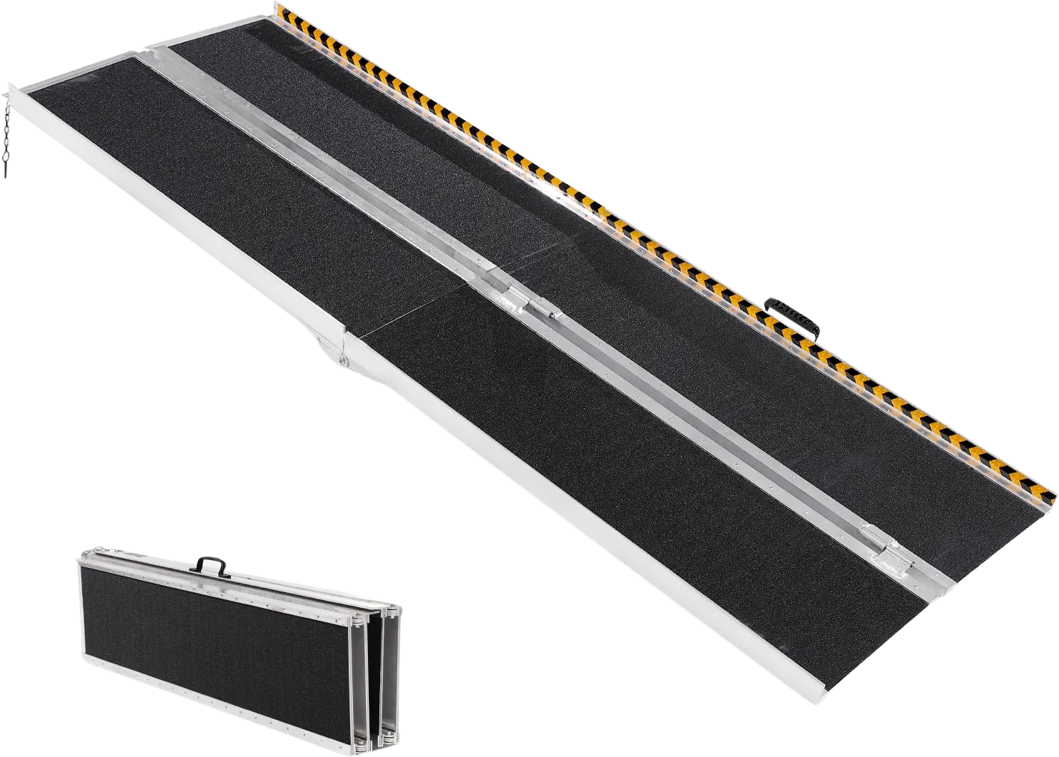 Vevor Portable Wheelchair Ramp 8' 800 lbs Folding Non-Slip Aluminum New
